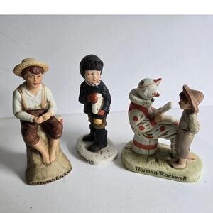 Normal Rockwell Figure Vintage Figurine Set Japan